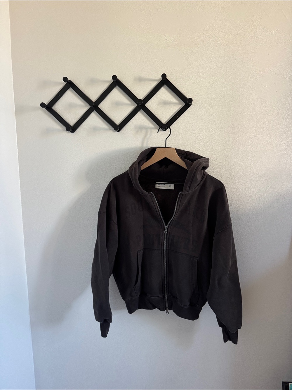 Hollister Charcoal Gray Zip-Up Hoodie